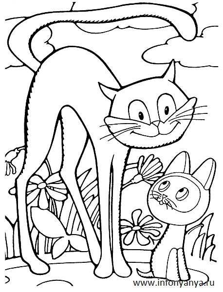 Раскраски из мультфильма «Котенок по имени Гав». Раскраска _17
