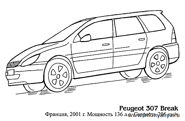 Раскраски на тему: легковые автомобили. Раскраска_28
