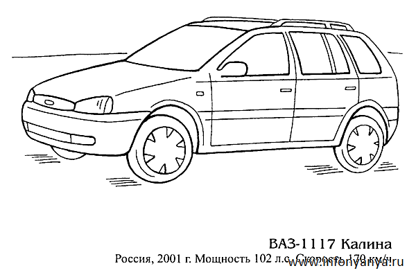 Раскраски на тему: легковые автомобили. Раскраска_33