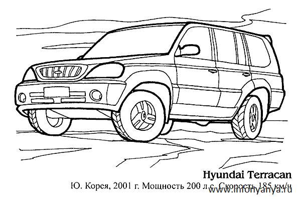 Раскраски на тему: легковые автомобили. Раскраска_39