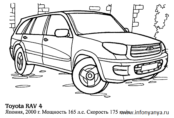 Раскраски на тему: легковые автомобили. Раскраска_25
