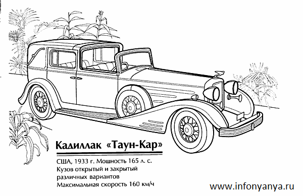 Старинные автомобили. Раскраска_3
