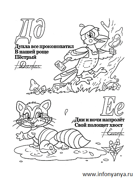 Азбука с животными №2. Раскраска_14